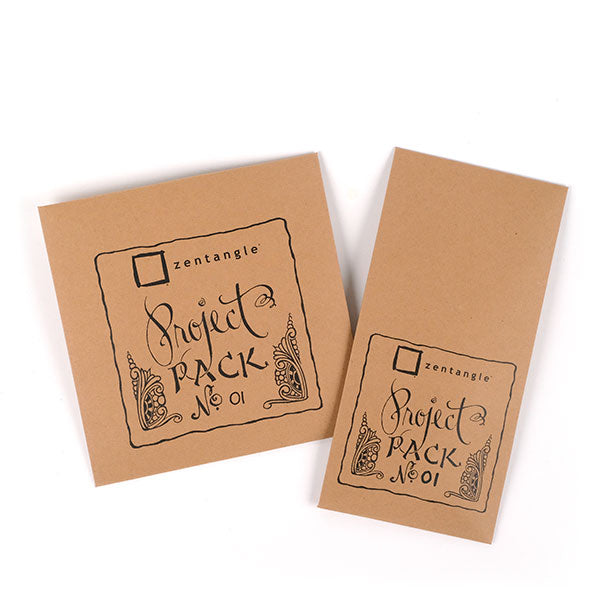 Zentangle Black Tiles with White Ink Kit
