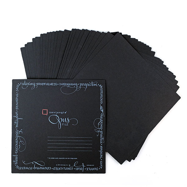 Limited Edition Opus Black Paper Tiles - Set of 5