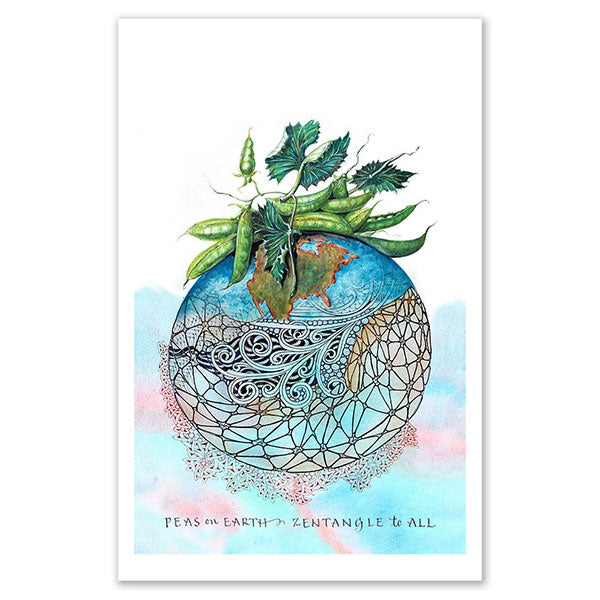 Peas On Earth Art Print - Whimsical Decor Gift