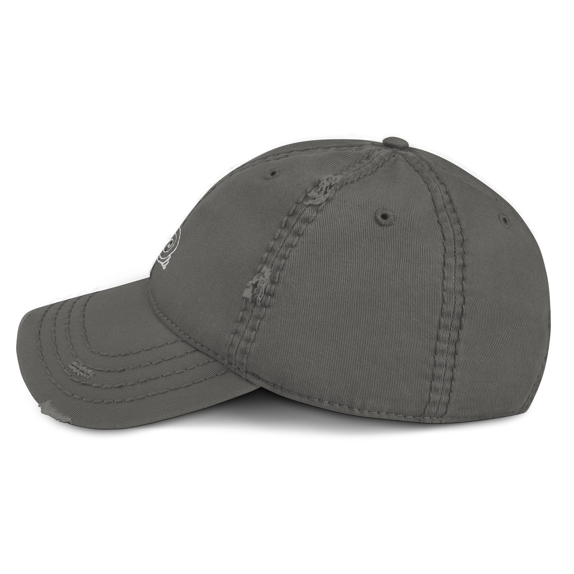 Gray Distressed Bijou Hat – Vintage Style