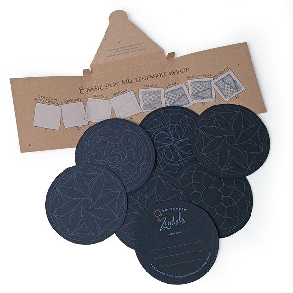 18" Pre-strung Zendala Black Tiles for Art